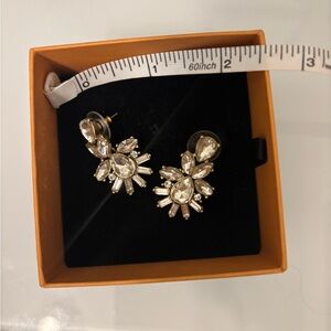 J. Crew Silver Crystal Earrings